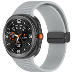 Small Plaid Texture Magnetic Buckle Silicone Watch Band, For Samsung Galaxy Watch8 / Watch8 Classic