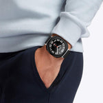Dual Sides Lychee Genuine Leather Watch Band, For Samsung Galaxy Watch Ultra 47mm / Ultra 2025