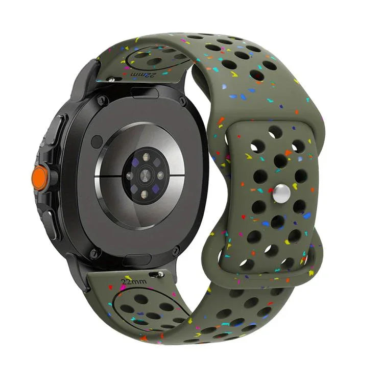 Eco-Friendly Granular Colorful Dots Silicone Watch Band, For Samsung Galaxy Watch8 / Watch8 Classic