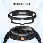ENKAY Hat-Prince  2 in 1 Solid Color PC Watch Cover with Full Coverage PMMA Soft Film, For Samsung Galaxy Watch8 Classic 46mm