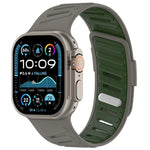 Oblique Buckle Breathable Two-Color Silicone Watch Band, For Apple Watch 46mm / 49mm / 45mm / 44mm