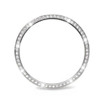 Diamond Bezel and Black Reverse Buckle Silicone Watch Band, For Samsung Galaxy Watch8 44mm, For Samsung Galaxy Watch8 40mm
