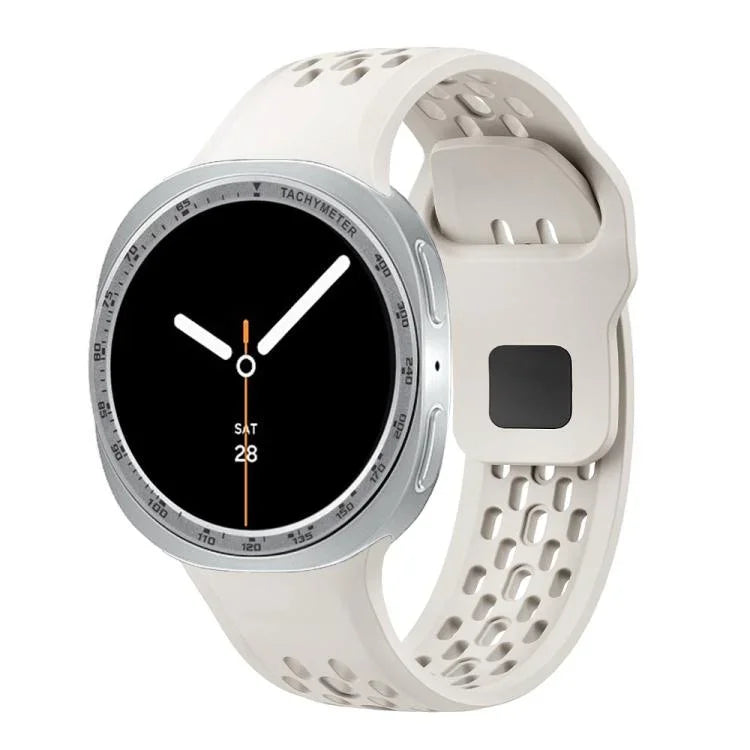 Speed Bezel and Black Reverse Buckle Silicone Watch Band, For Samsung Galaxy Watch8 44mm, For Samsung Galaxy Watch8 40mm