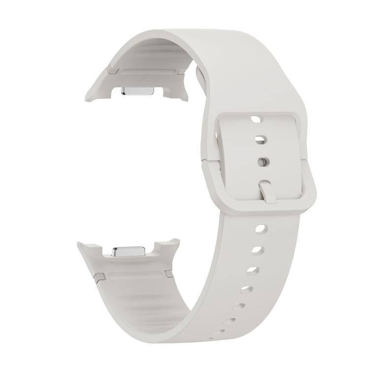 Rhombic Texture Bezel and Solid Color Stitched Silicone Watch Band, For Samsung Galaxy Watch8 44mm, For Samsung Galaxy Watch8 40mm