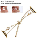Copper-Inlaid Bear Zircon Bracelet Watch Band, For Apple Watch 46mm / 49mm / 45mm / 44mm, For Apple Watch 42mm / 41mm / 40mm / 38mm