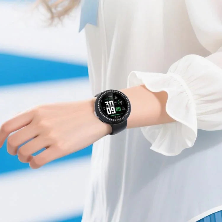Single Row Diamond Hollow PC Watch Protective Cover, For Google Pixel Watch4 45mm, For Google Pixel Watch4 41mm