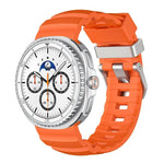 Silver Buckle Silicone Watch Band, For Samsung Galaxy Watch8 / Watch8 Classic