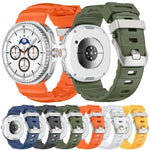Silver Buckle Silicone Watch Band, For Samsung Galaxy Watch8 / Watch8 Classic