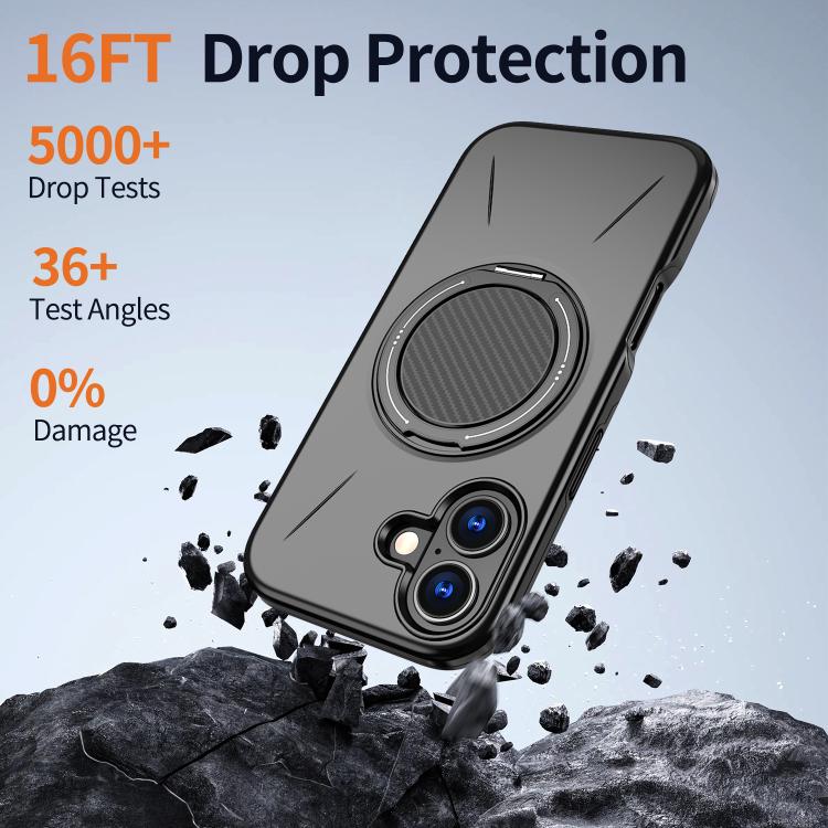Kalebol Magnetic MagSafe Rotation Holder PC Phone Case, For iPhone 16 Plus, For iPhone 16, For iPhone 15 Pro Max, For iPhone 15 Pro, For iPhone 15, For iPhone 14