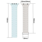 I-Shaped Magnetic Silicone Watch Band, For Apple Watch 46mm / 49mm / 45mm / 44mm, For Apple Watch 42mm / 41mm / 40mm / 38mm