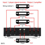B073 1 Input 3 Output Fully Balanced Signal Selector 3-Channel Balanced Line Selector, No Need For External Power Supply Lossless Switching, B073