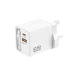 FC1 3-in-1 70cm Retractable Type-C Cable, PD3.0, QC3.0 USB Phone Charger, UK Plug, UK Plug