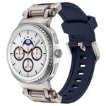 Explorer Metal Connector Silicone Watch Band, For Samsung Galaxy Watch8 / Watch8 Classic