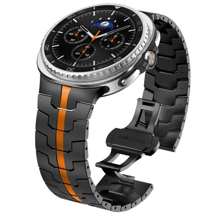 Butterfly Buckle Stainless Steel Watch Band, For Samsung Galaxy Watch8 / Watch8 Classic