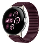 Woven Nylon Hook And Loop Fastener Metal Interface Watch Band, For Google Pixel Watch 4 / Watch 3 45mm, For Google Pixel Watch 4 / 3 / 2 / 1 41mm