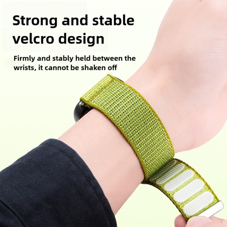Woven Nylon Hook And Loop Fastener Metal Interface Watch Band, For Google Pixel Watch 4 / Watch 3 45mm, For Google Pixel Watch 4 / 3 / 2 / 1 41mm