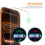 2pcs ENKAY Thickened Glue No White Edge 9H Big Arc Edge High Aluminum-silicon Tempered Glass Film, For iPhone 17 Pro Max, For iPhone 17 Pro, For iPhone 17, For iPhone Air