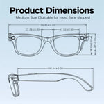 W620 Smart Glasses, Support AI Voice Wake-Up / AI Photo Recognition / AI Intelligent Translation