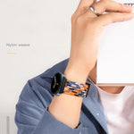 Magnetic Snap Elastic Nylon Braided Watch Band, For Samsung Galaxy Watch8 / Watch8 Classic