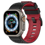 Check Design Breathable Silicone Watch Band, For Apple Watch 46mm / 49mm / 45mm / 44mm