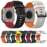 Check Design Breathable Silicone Watch Band, For Apple Watch 46mm / 49mm / 45mm / 44mm