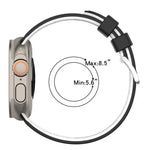 Vertical Holes Dual-Color Breathable Silicone Watch Band, For Apple Watch 46mm/ 49mm / 45mm / 44mm