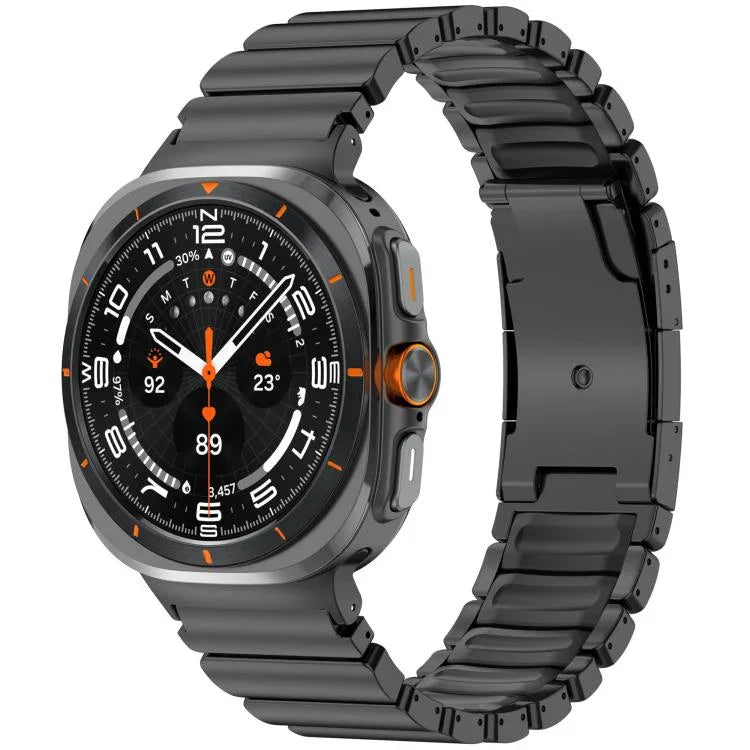 Turtle Buckle Dual Color Titanium Metal Silicone Watch Band, For Samsung Galaxy Watch8 / 8 Classic