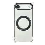 Frameless Leather-Skin PC MagSafe Holder Phone Case, For iPhone 17 Pro Max, For iPhone 17 Pro, For iPhone 17, For iPhone Air, For iPhone 16 Pro Max, For iPhone 16 Pro