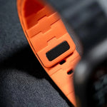 Horse-Embossed Single-Pin Magnetic Silicone Watch Band, For Apple Watch 46mm / 49mm / 45mm / 44mm