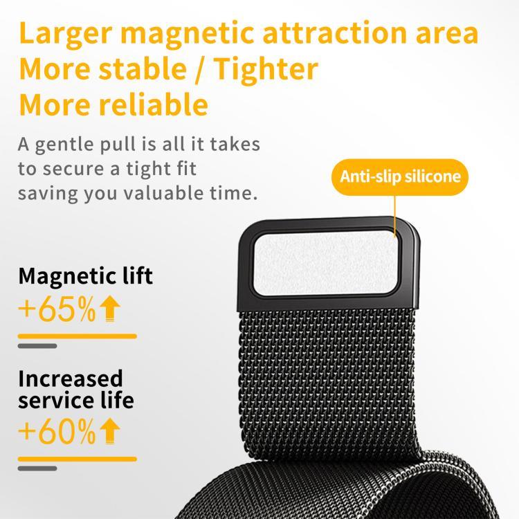 Kalebol Double Link Milanese Double Magnetic Stainless Steel Watch Band, For Apple Watch 46mm / 49mm / 45mm / 44mm, For Apple Watch 42mm / 41mm / 40mm / 38mm