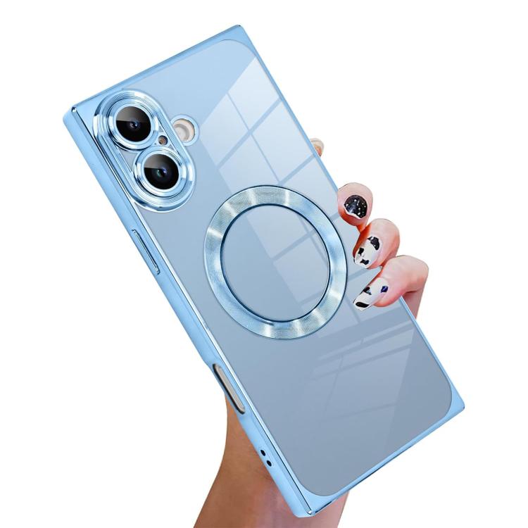 Right Angle Square Electroplated CD Pattern TPU MagSafe Phone Case, For iPhone 17 Pro Max, For iPhone 17 Pro, For iPhone 17, For iPhone Air, For iPhone 16 Pro Max, For iPhone 16 Pro