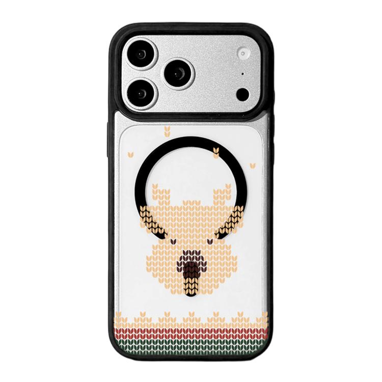 Christmas Series Strong Magnetic Painted Black Edge Phone Case, For iPhone 17 Pro Max, For iPhone 17 Pro, For iPhone 17