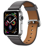 Classic Button Leather Wrist Strap Watch Band for Apple Watch Series 3 & 2 & 1  38mm
