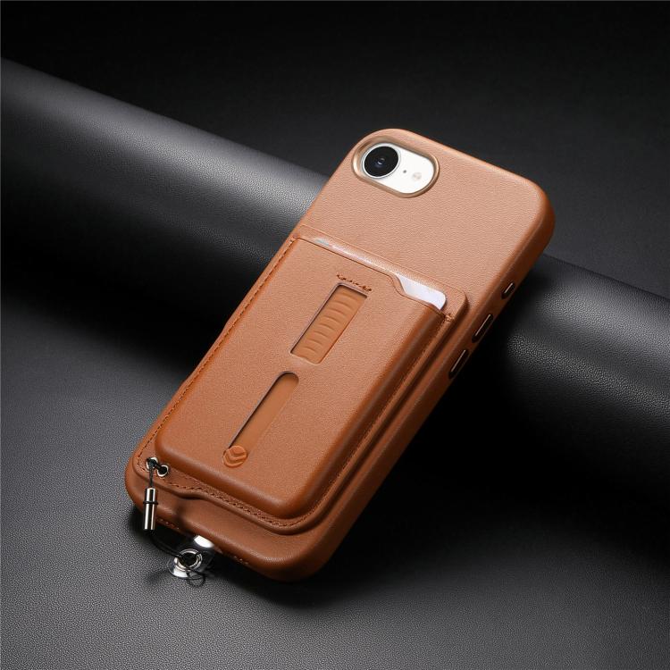 Detachable Magnetic Card Bag Phone Case with Finger Ring Grip & Anti-loss Rope, For iPhone 17e / 16e, For iPhone 17 Pro Max, For iPhone 17 Pro, For iPhone 17, For iPhone Air, For iPhone 16 Plus