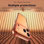 Aluminum Alloy Hybrid Silicone Edge Thin Cooling Phone Frame Case with Metal Lens Frame, For iPhone 17 Pro Max, For iPhone 17 Pro