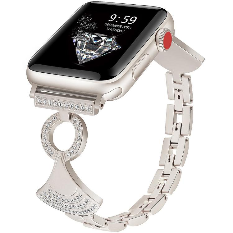 Shell-Inlaid Diamond  Metal Watch Band, For Apple Watch 46mm / 49mm / 45mm / 44mm, For Apple Watch 42mm / 41mm / 40mm / 38mm