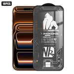 10pcs 3D Large Arc Edge Electroplated Explosion-Proof Scratch-Resistant Full-Screen HD Tempered Glass Film, For iPhone 17 Pro Max, For iPhone 17 Pro, For iPhone 17, For iPhone Air, For iPhone 16 Pro Max, For iPhone 16 Pro, For iPhone 16
