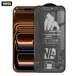 10pcs 3D Large Arc Edge Electroplated Explosion-Proof Scratch-Resistant Full-Screen 28-Degree Privacy Tempered Glass Film, For iPhone 17 Pro Max, For iPhone 17 Pro, For iPhone 17, For iPhone Air, For iPhone 16 Pro Max, For iPhone 16 Pro, For iPhone 16