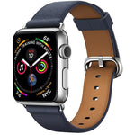 Classic Button Leather Wrist Strap Watch Band for Apple Watch Series 3 & 2 & 1 42mm