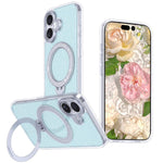 Starry Glitter Magnetic Holder Phone Case, For iPhone 17 Pro Max, For iPhone 17 Pro, For iPhone 17