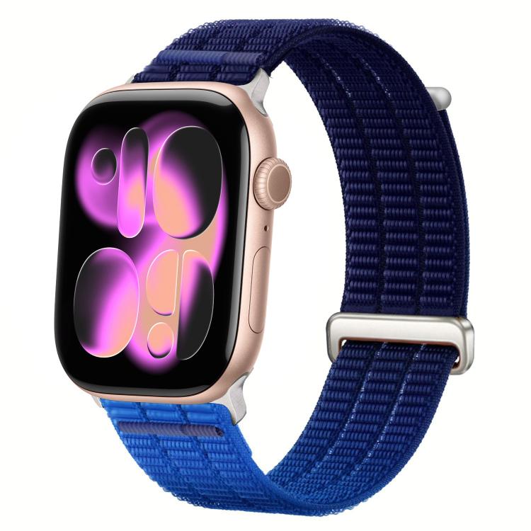 Double-Link Cloud-Feel Breathable Nylon Loop Metal Head Watch Band, For Apple Watch 46mm / 49mm / 45mm / 44mm, For Apple Watch 42mm / 41mm / 40mm / 38mm