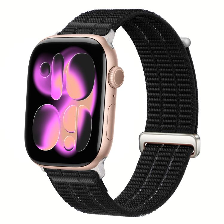 Double-Link Cloud-Feel Breathable Nylon Loop Metal Head Watch Band, For Apple Watch 46mm / 49mm / 45mm / 44mm, For Apple Watch 42mm / 41mm / 40mm / 38mm