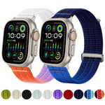 Double-Link Cloud-Feel Breathable Nylon Loop Metal Head Watch Band, For Apple Watch 46mm / 49mm / 45mm / 44mm, For Apple Watch 42mm / 41mm / 40mm / 38mm