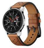 For Apply Samsung Galaxy Watch Active 22mm Leather Eyelet Sport Strap