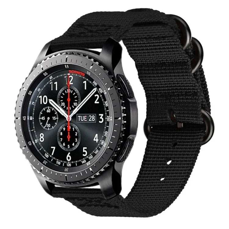 For Samsung Galaxy Watch Active 20mm S3 Nylon Three-ring Strap, For Samsung Galaxy Watch Active 2 20mm / Gear S3