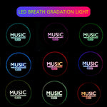 VJ033 Multi-function Upgrade Bluetooth 5.0 Headset Stereo Wireless LED Microphone FM Radio Headset