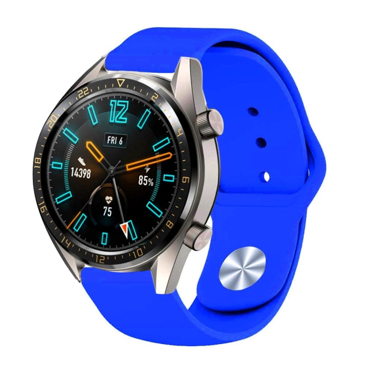 22mm For Huawei Watch GT2e GT2 46mm Monochrome Silicone Reverse Buckle Strap