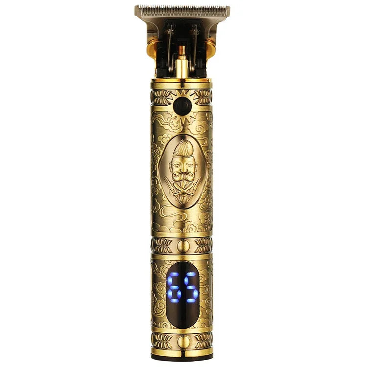VGR V-228 5W USB Retro Engraving Hair Clipper with LED Digital Display, V-228 (Bronze), V-228 (Silver)