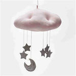 Baby Nursery Ceiling Mobile Party Decoration Clouds Moon Stars Hanging Decorations Kids Room Decoration for Baby Bedding