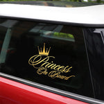 Princess Baby Pattern Car Decal Reflective Laser Vinyl Car Sticker, Size: 16.5x10.9cm, Gold, Silver, Laser, Black